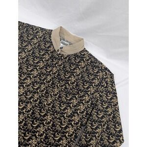 Vintage Express Riders Band‎ Collar Slim Fit 2XL Long Tall Paisley Black Gold
